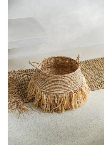 De Raffia Deluxe Mand - Naturel - L