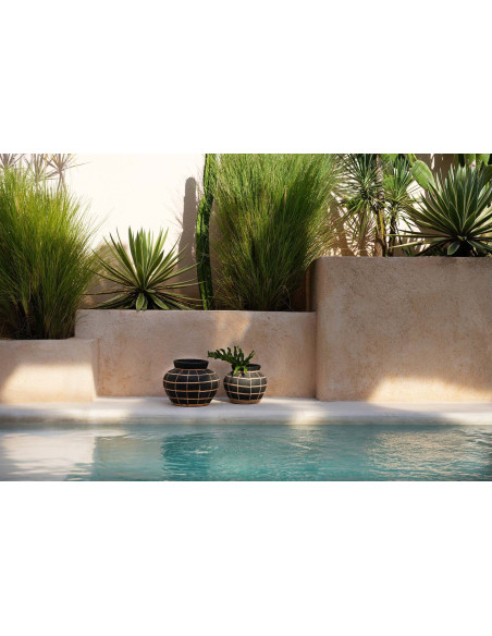 Vase Belly - Noir Naturel - M Vase Belly - Noir Naturel - M