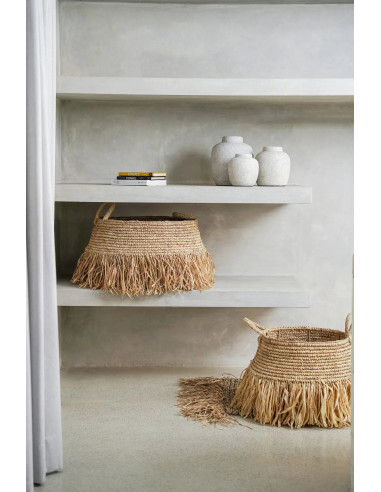 De Raffia Deluxe Mand - Naturel - L