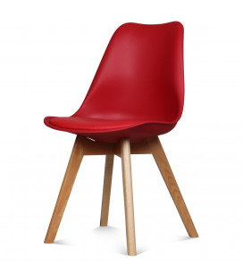 Chaise Copenhague Rouge + Coussin