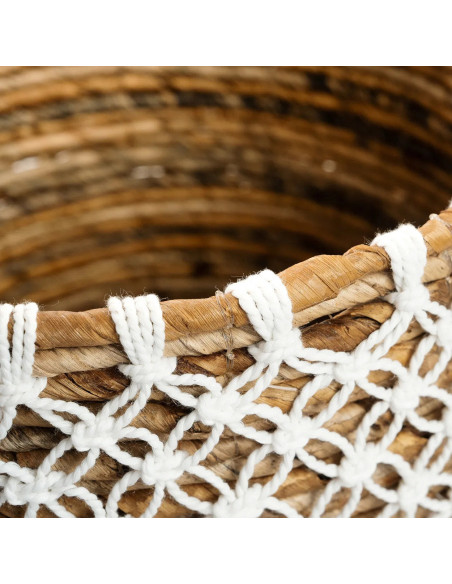 Panier Macramé Mand - Naturel Blanc - S