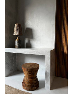 Tabouret/Table d'appoint Mazu - Naturel 2