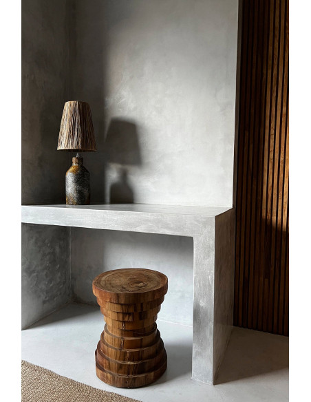 Tabouret/Table d'appoint Mazu - Naturel