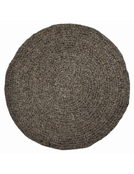 Le tapis en seagrass - Naturel Noir - 200
