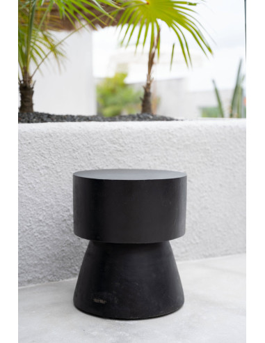 Tabouret/table d'appoint Warmi - Noir