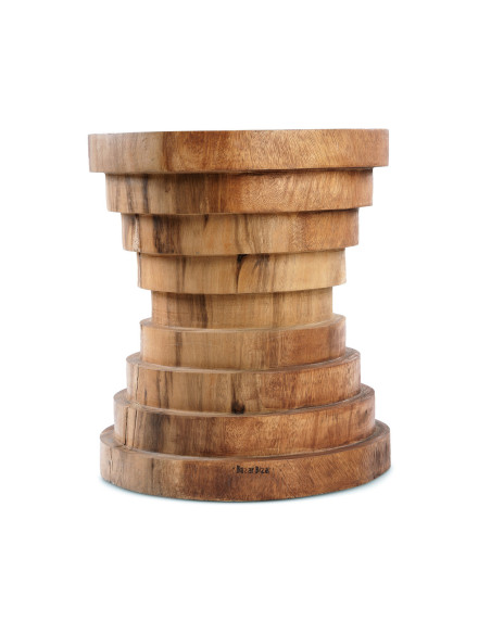Tabouret/Table d'appoint Mazu - Naturel