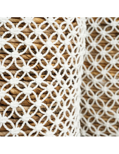 Panier Macramé Mand - Naturel Blanc - S