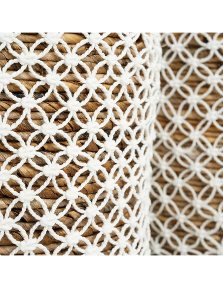 Panier Macramé Mand - Naturel Blanc - S