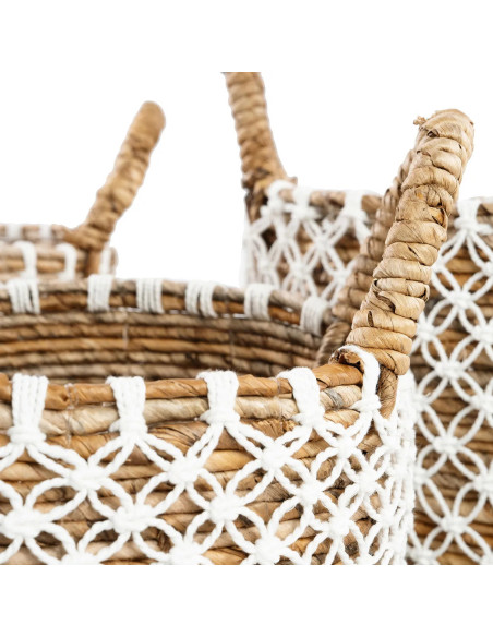 Panier Macramé Mand - Naturel Blanc - S