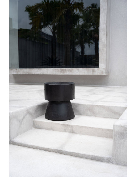 Tabouret/table d'appoint Warmi - Noir