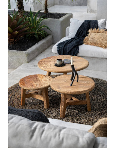 Le tapis en seagrass - Naturel Noir - 200