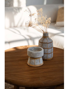 Vase Whoopy  - Béton gris Naturel - L 2