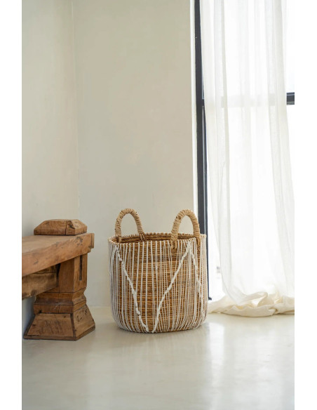 Point de macramé droit - Naturel Blanc - M