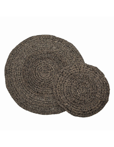 Le tapis en seagrass - Naturel Noir - 200