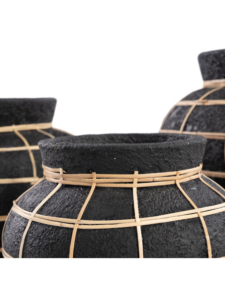 Vase Belly - Noir Naturel - L