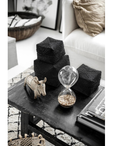 Le panier en perles - Noir - M