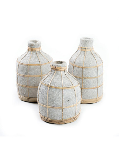Vase Whoopy  - Béton gris Naturel - L