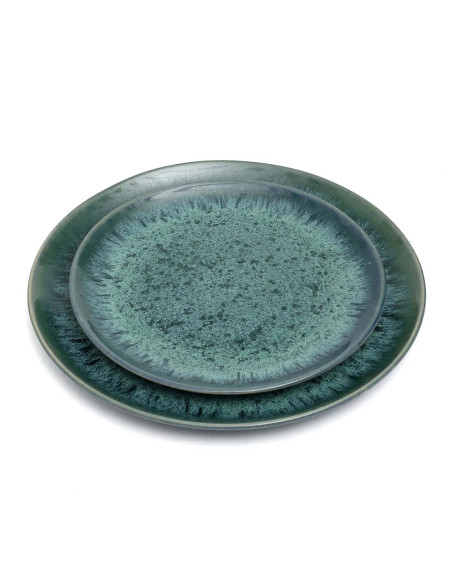 L'assiette de dîner Aqua - Ensemble de 4