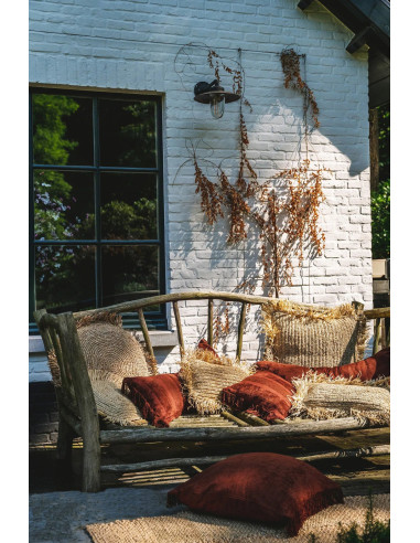 Housse de coussin Oh My Gee - Velours bordeaux - 30x50