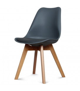 Chaise Copenhague Anthracite + Coussin