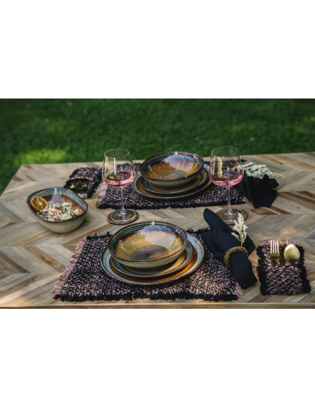 Lot de 4 sets de table De Oh My Gee - Noir Cuivré