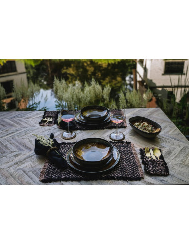 Lot de 4 sets de table De Oh My Gee - Noir Cuivré