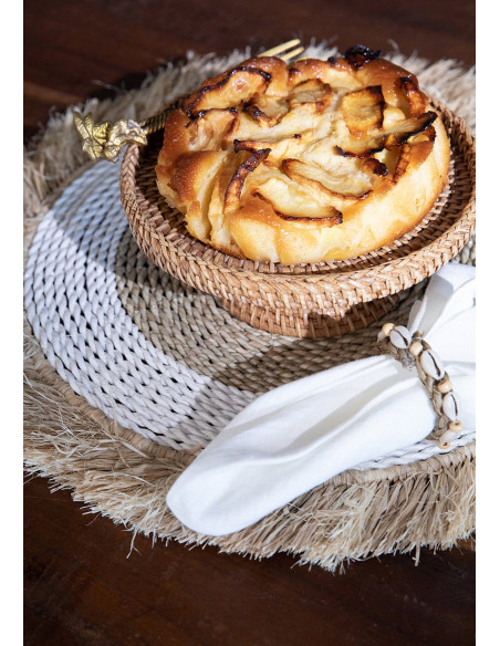 Set de table en raphia  seagrass - Naturel Blanc