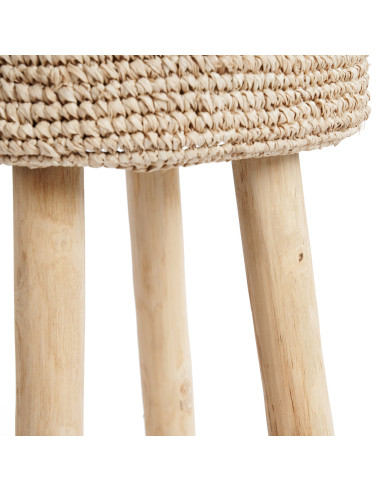 Le tabouret de bar en raphia Bazar Bizar