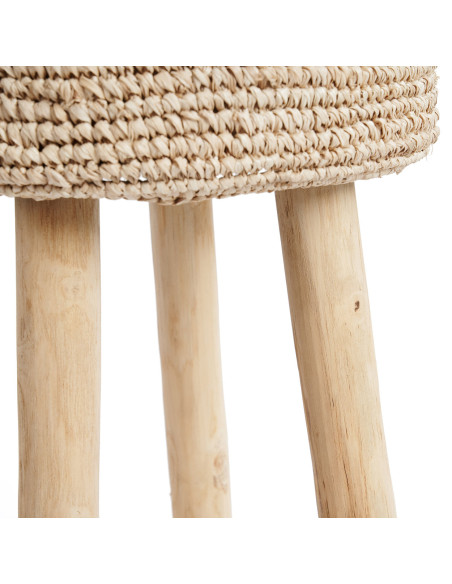 Le tabouret de bar en raphia Bazar Bizar