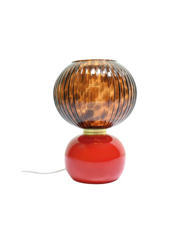 Lampe Adonis pm leopard rouge D20 H28cm opjet
