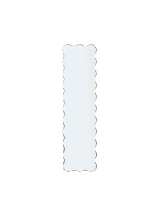 Miroir ondule à poser gm bordure doré H150cm opjet paris