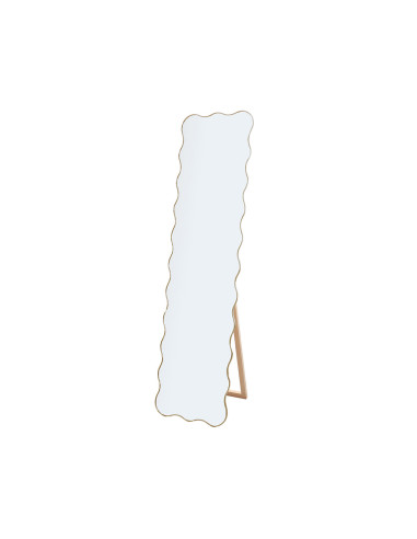 Miroir ondule à poser gm bordure doré H150cm opjet paris
