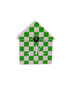 Horloge murale coucou - Motif - Vert/Rose - 24 x 27 x 9 cmHousevitamin 