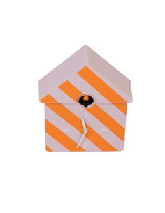 Horloge murale coucou - Motif - Orange/Rose - 24 x 27 x 9 cmHousevitamin 