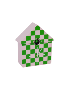 Horloge murale coucou - Motif - Vert/Rose - 24 x 27 x 9 cmHousevitamin  2
