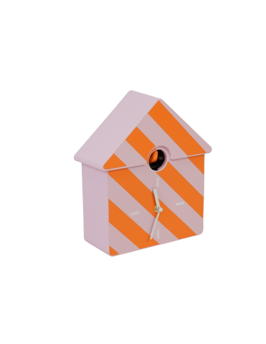 Horloge murale coucou - Motif - Orange/Rose - 24 x 27 x 9 cmHousevitamin 