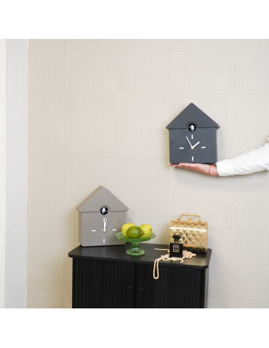 Horloge - Horloge Murale Coucou - Taupe - 24x27x9cmHousevitamin 