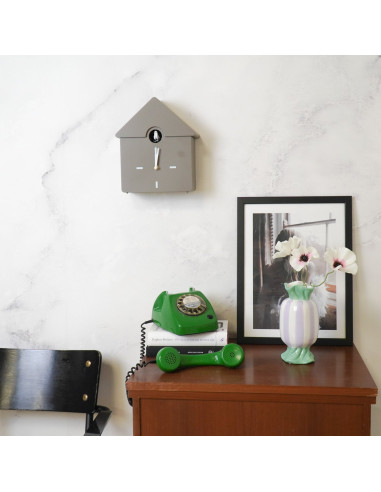 Horloge - Horloge Murale Coucou - Taupe - 24x27x9cmHousevitamin 