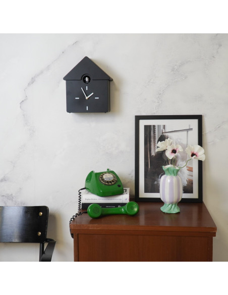Horloge murale coucou noire - 24 x 27 x 9 cmHousevitamin 