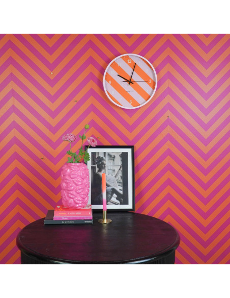 Horloge - Horloge murale - Motif ray? - Orange/Rose - 34x4x34cmHousevitamin 