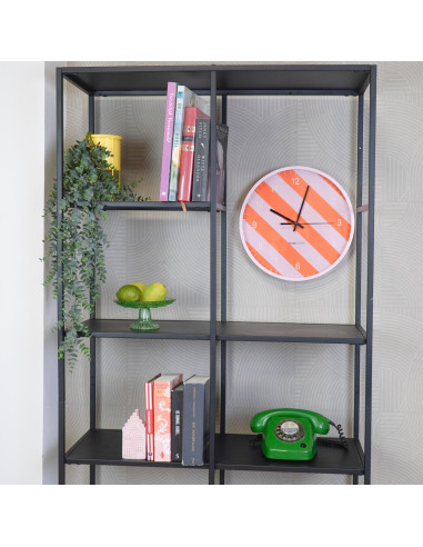 Horloge - Horloge murale - Motif ray? - Orange/Rose - 34x4x34cmHousevitamin 