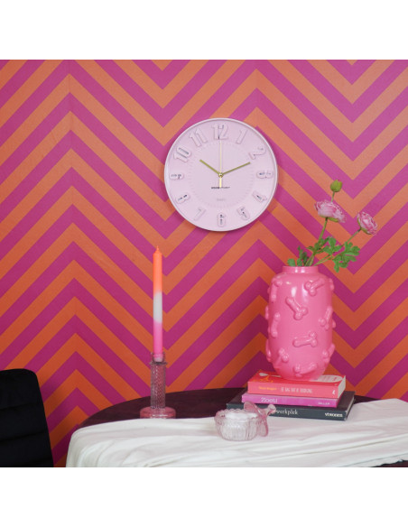 Horloge murale chiffres - Rose clair - 30 x 30 x 4 cmHousevitamin 
