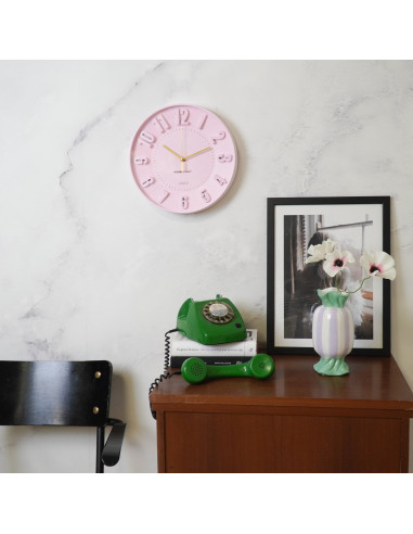 Horloge murale chiffres - Rose clair - 30 x 30 x 4 cmHousevitamin 