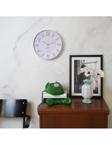 Horloge murale chiffres - Lilas - 30 x 30 x 4 cmHousevitamin 