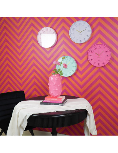 Horloge murale chiffres - Rose clair - 30 x 30 x 4 cmHousevitamin 