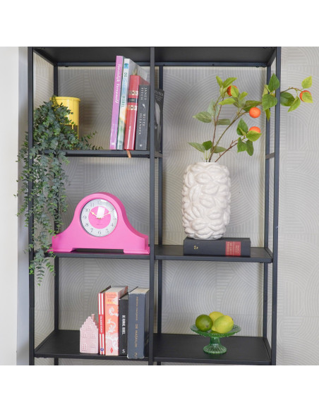 Horloge - Pendule de chemin?e - Rose fluo - 36x8,5x20 cmHousevitamin 