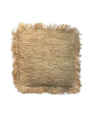 Housse de coussin en raphia - Carré - Naturel - 60x60