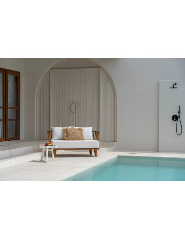 Housse de coussin en raphia - Carré - Naturel - 60x60