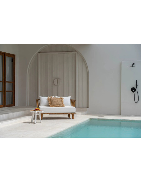 Housse de coussin en raphia - Carré - Naturel - 60x60