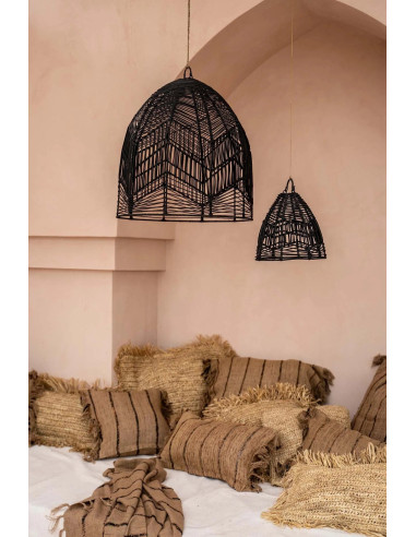 Housse de coussin en raphia - Carré - Naturel - 60x60